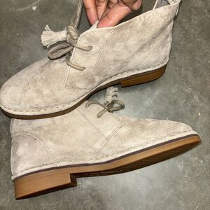 Hush Puppies Sz 6.5 Cyra Catelyn Suede Leather Chukka Ankle Boot Laced Up Casual